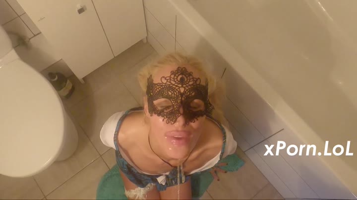 [Deleted PornHub Account] Saliva Bunny (Tired Babe Turned into Piss Drinking Slut at the Home Masquerade Party)